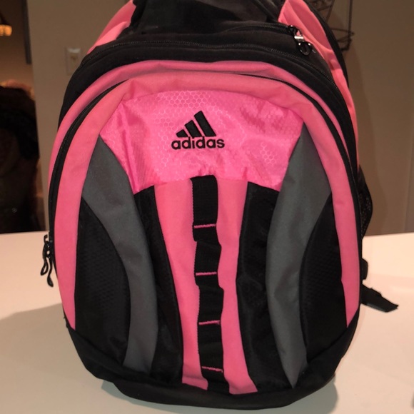 adidas pink and black backpack